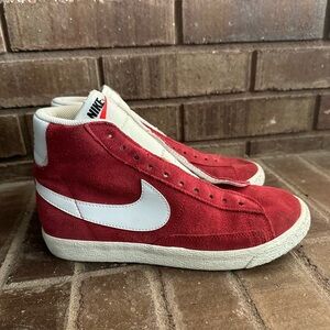 Red Suede Nike Blazers 5.5Y